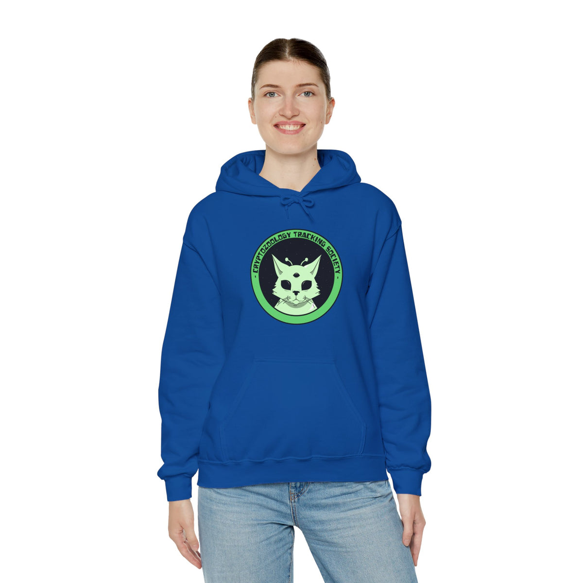 Cryptozoology Tracking Society Funny Cat Alien Hoodie