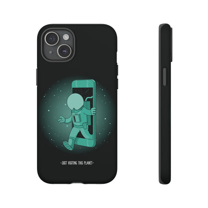 Funny Astronaut iPhone Cases Just Visiting This Planet SciFi