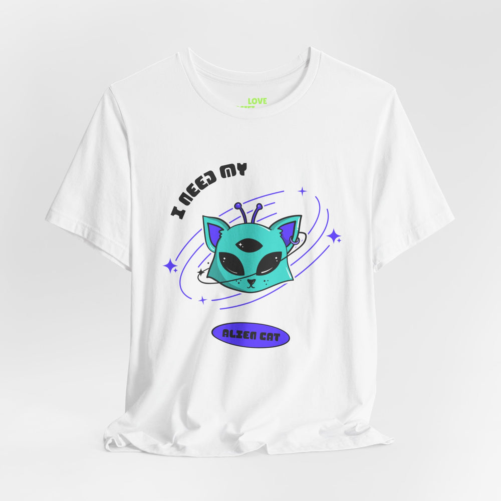 Alien Cat Sci-Fi T-Shirt | Unique UFO Design | WeLoveSciFi