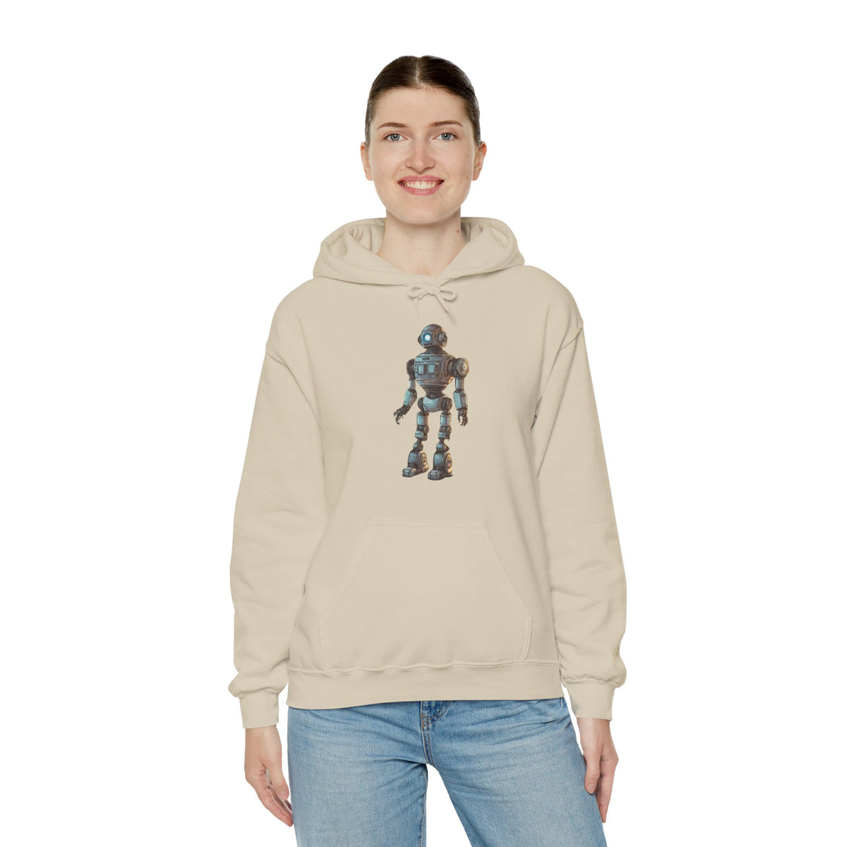 sci-fi hoodie-Hey Human Robot Spaceart Sci-Fi Hoodie