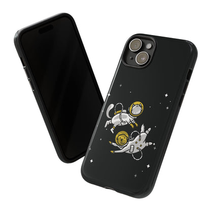 Funny Astronaut Mobile Case for iPhone - Dog & Cat Sci-Fi 