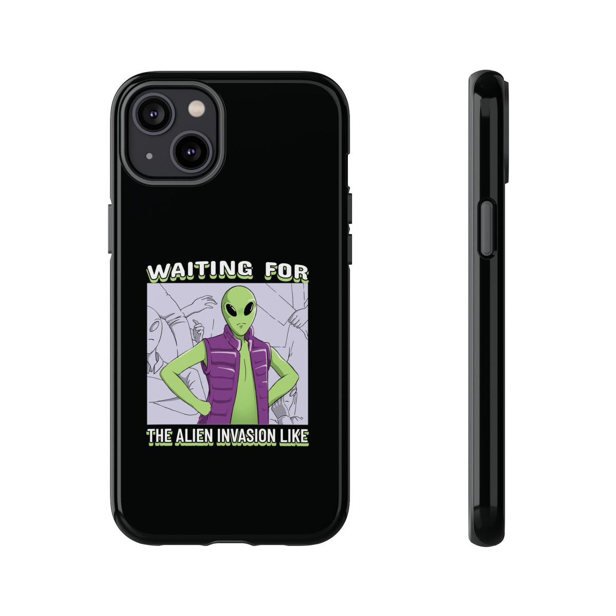 Waiting For The Alien Invasion Like Sci-Fi Tough iPhone Mobile Cases-welovescifi.net