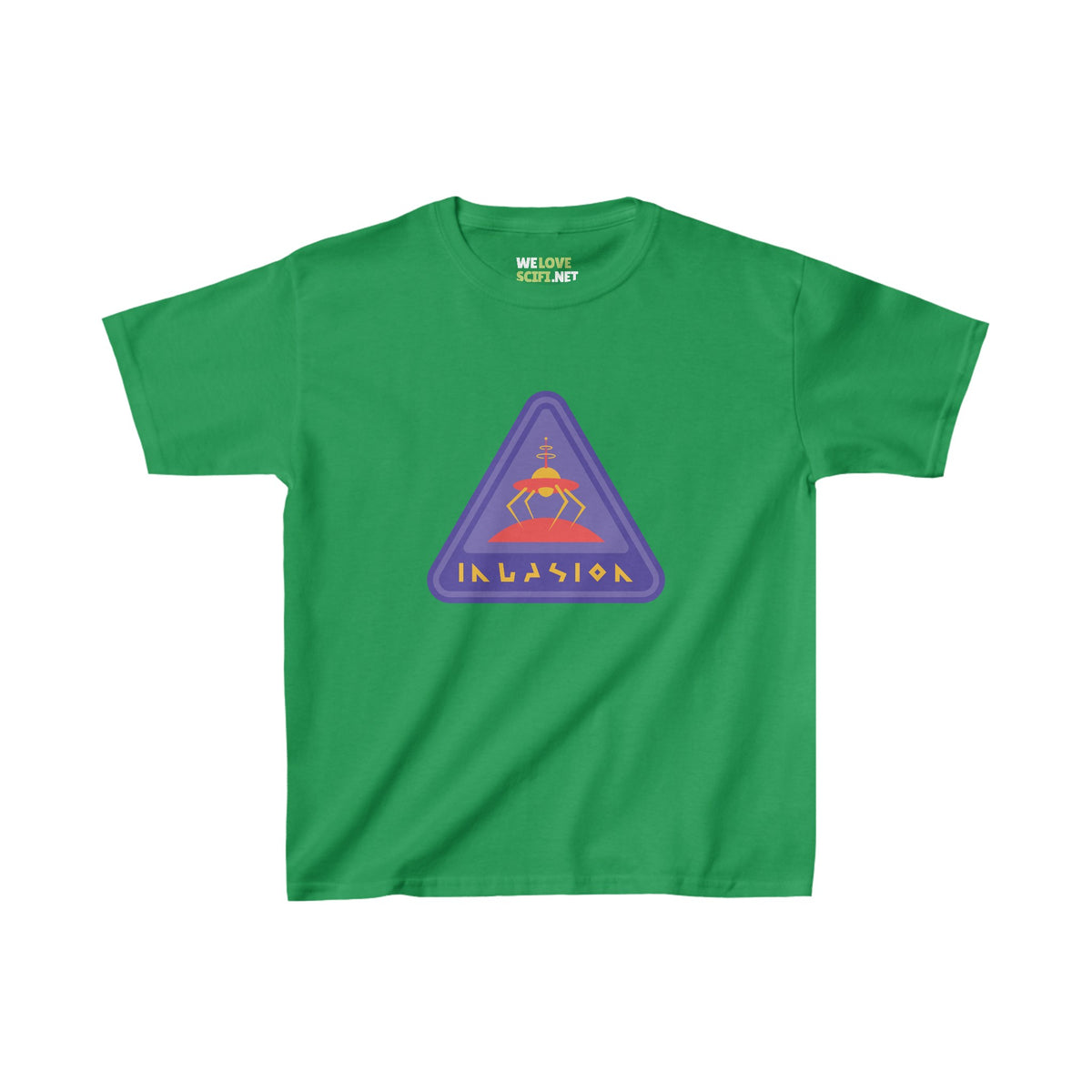 Retro Kids Tee | Invasion Sign Heavy Cotton T-Shirt 