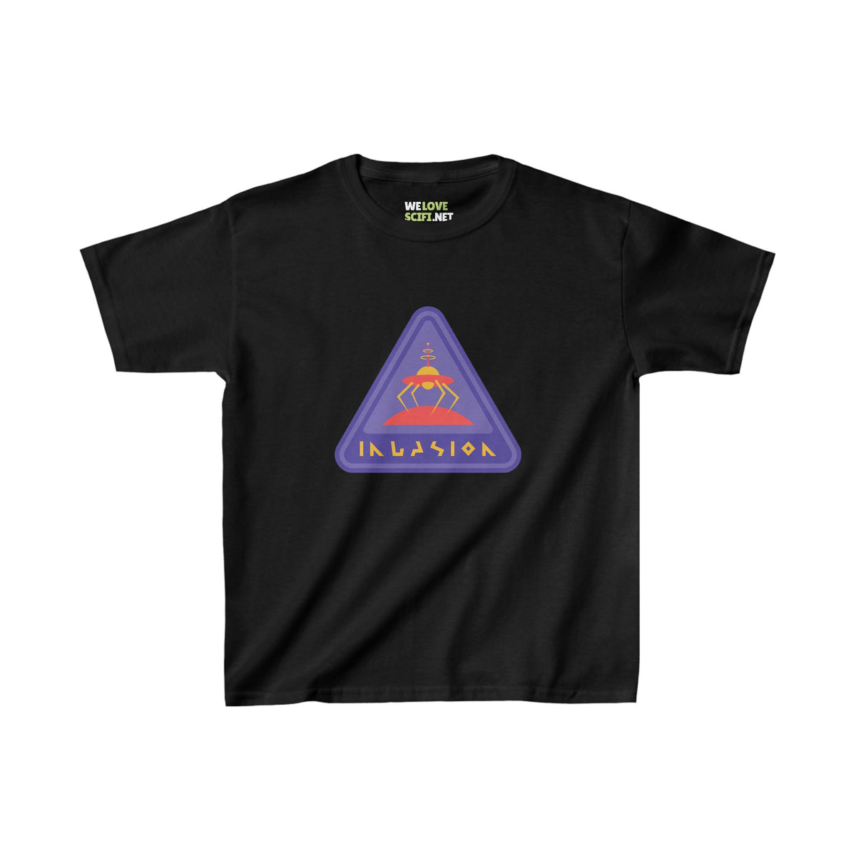 Retro Kids Tee | Invasion Sign Heavy Cotton T-Shirt 