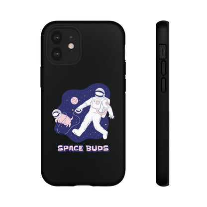 Space Buds iPhone Cases Fun Sci-Fi Astronaut & Dog Covers