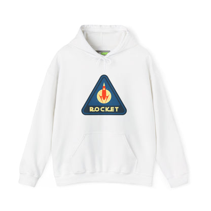 sci-fi hoodie-Rocket Retro Sign SciFi Hoodie-welovescifi.net