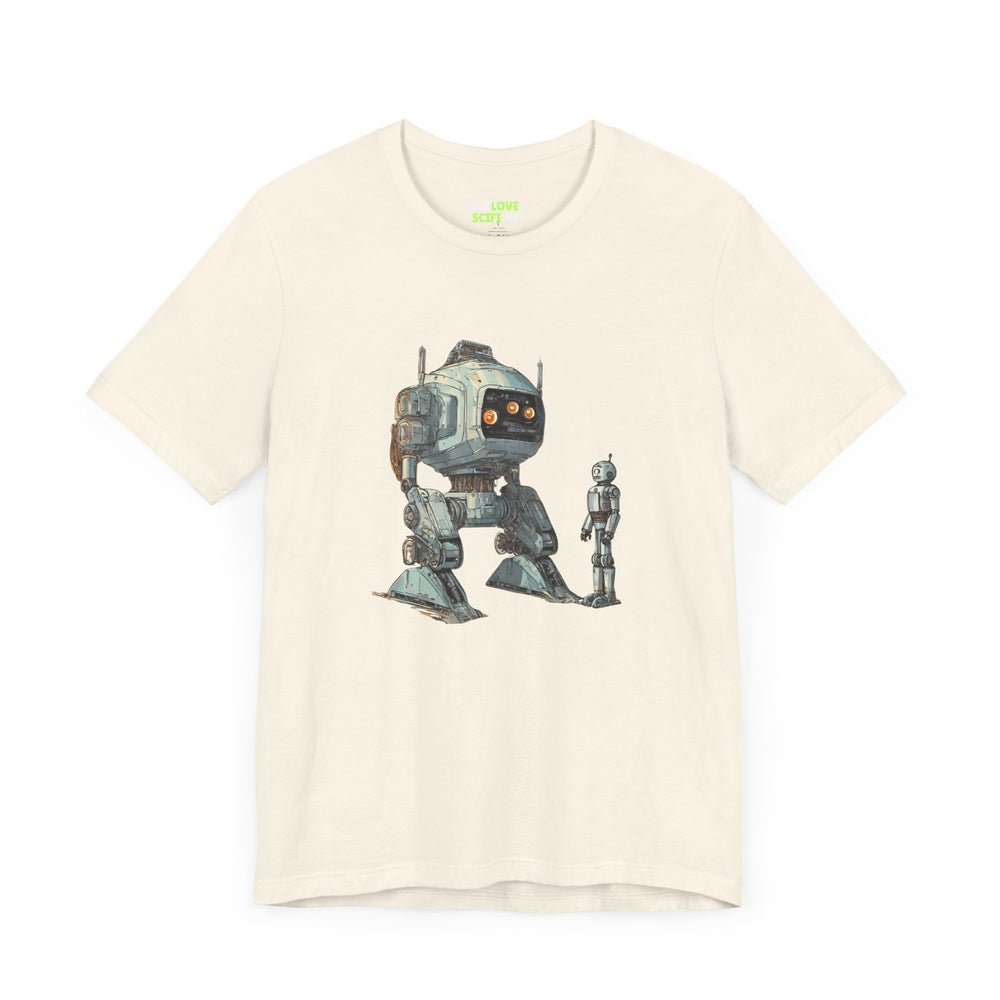 Robot Space Art T-Shirt | Let's Be Friends Sci-Fi Tee