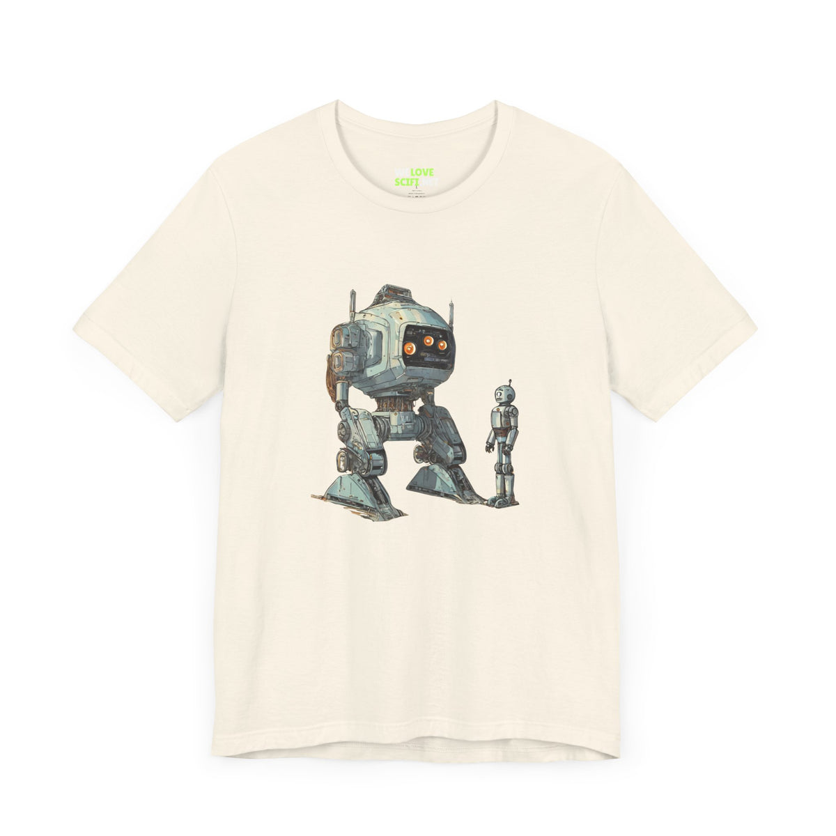 Robot Space Art T-Shirt | Let's Be Friends Sci-Fi Tee