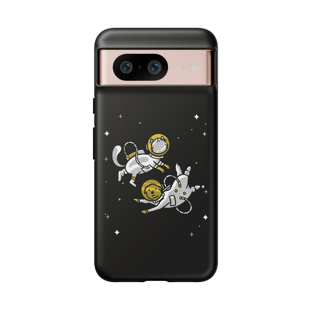 Astronaut Google Pixel Case | Funny Dog and Cat Sci-Fi 