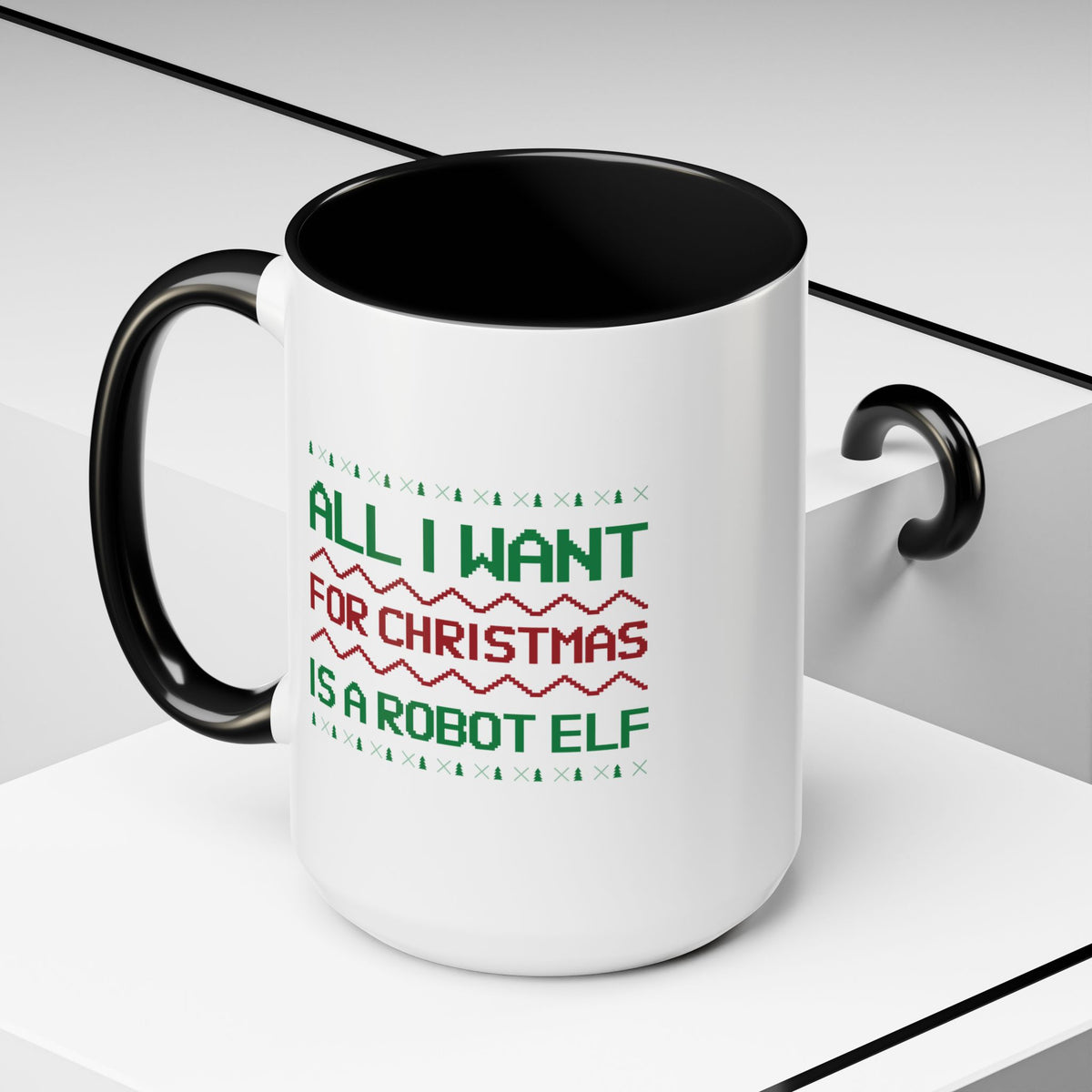 All I Want For Christmas Is A Robot Elf Accent Mug-welovescifi.net