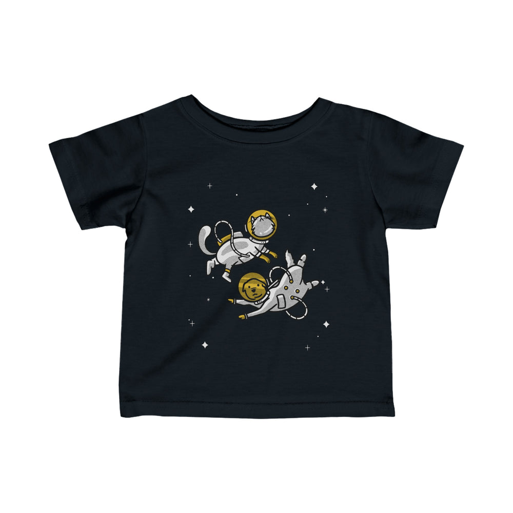 Cat And Dog Astro Friends Funny Astronaut Infant Fine Jersey