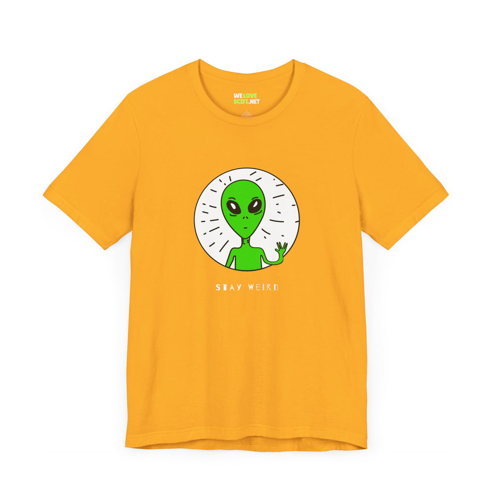 funny UFO t-shirt-Stay Weird Funny UFO Sci-Fi T-Shirt