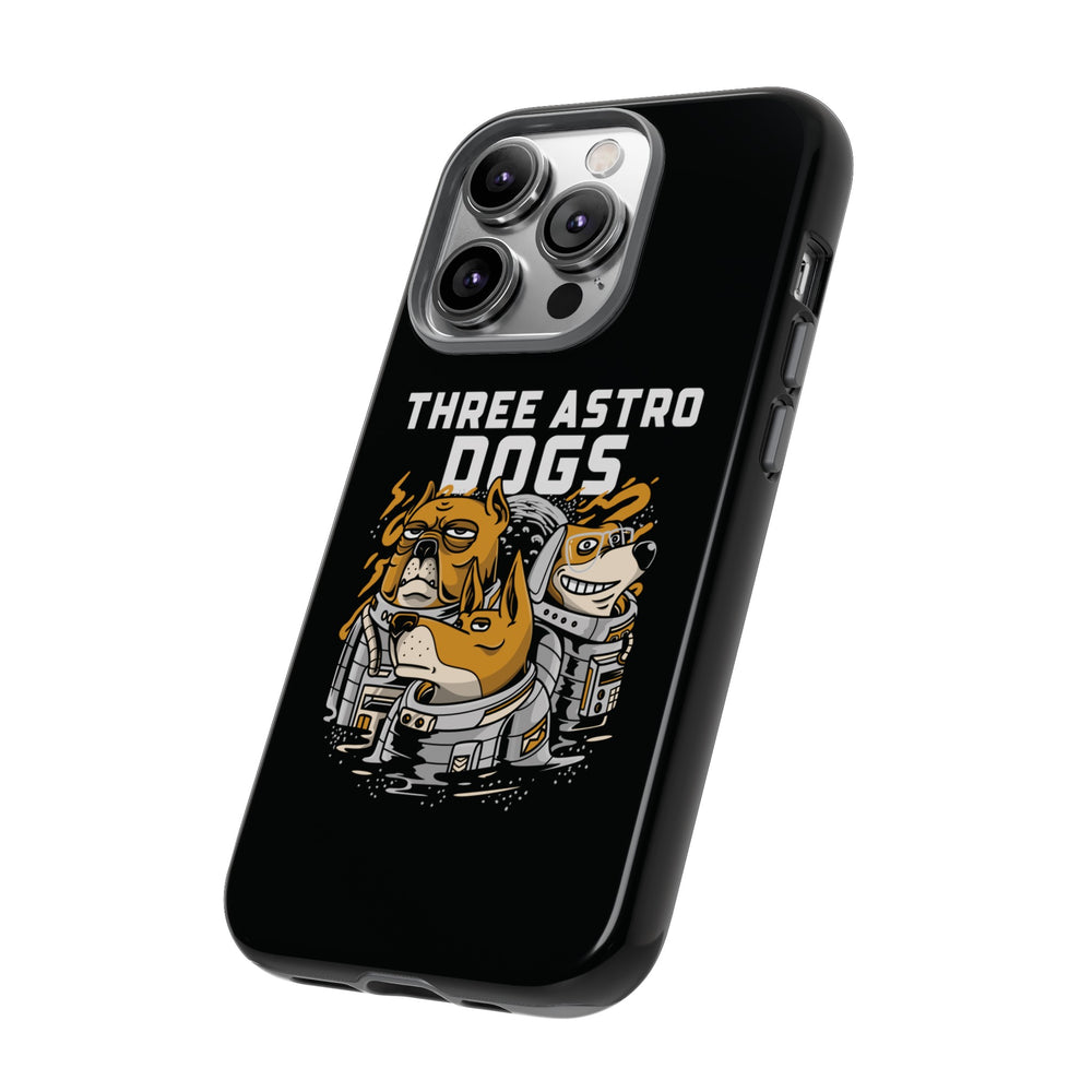 Three Astro Dogs Funny Sci-Fi Tough iPhone Mobile Cases-welovescifi.net