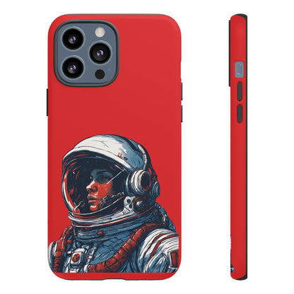 Astronaut In Red SpaceArt Sci-Fi Tough iPhone Mobile Cases