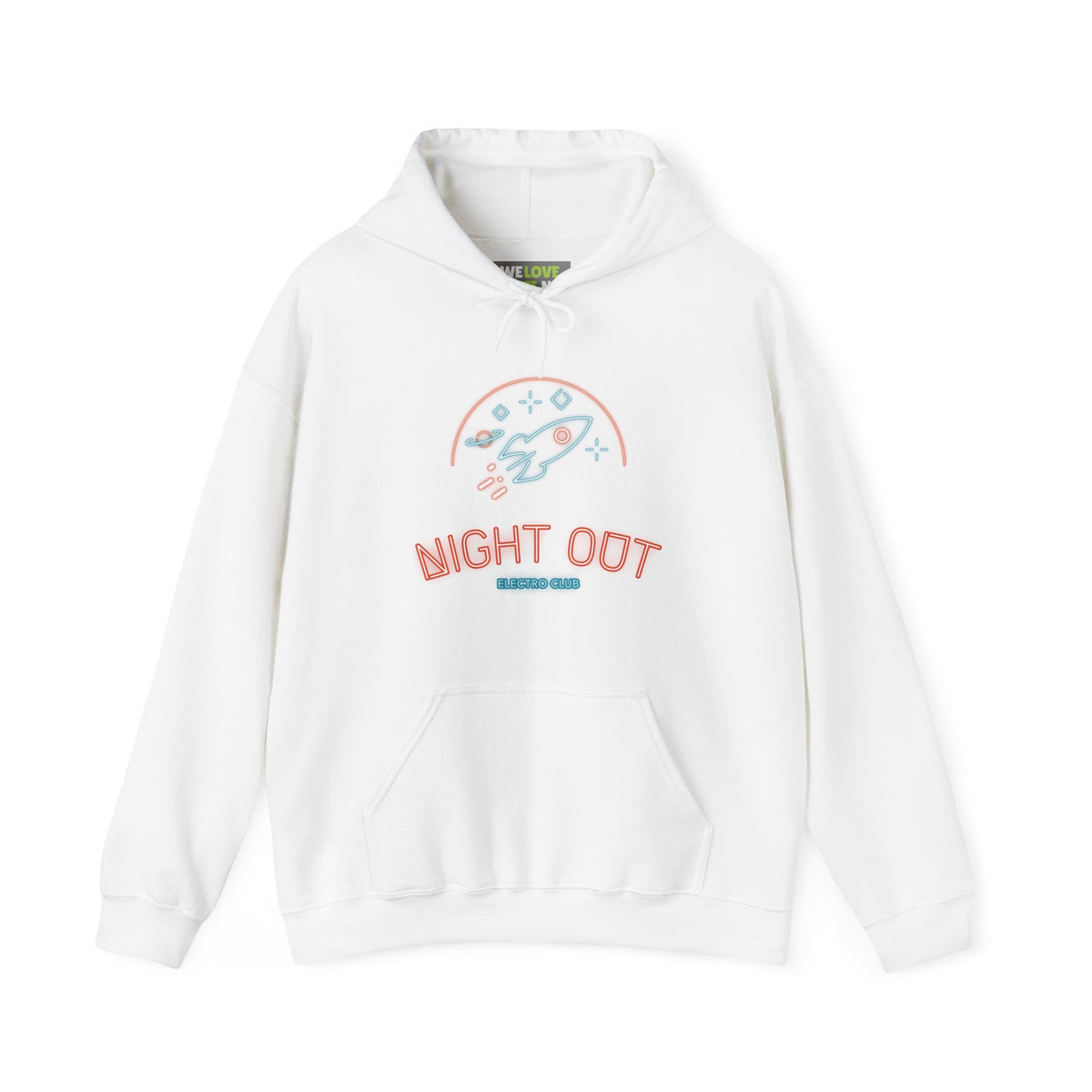 retro sci-fi hoodie-Night Out Neon Retro Sci-Fi Hoodie