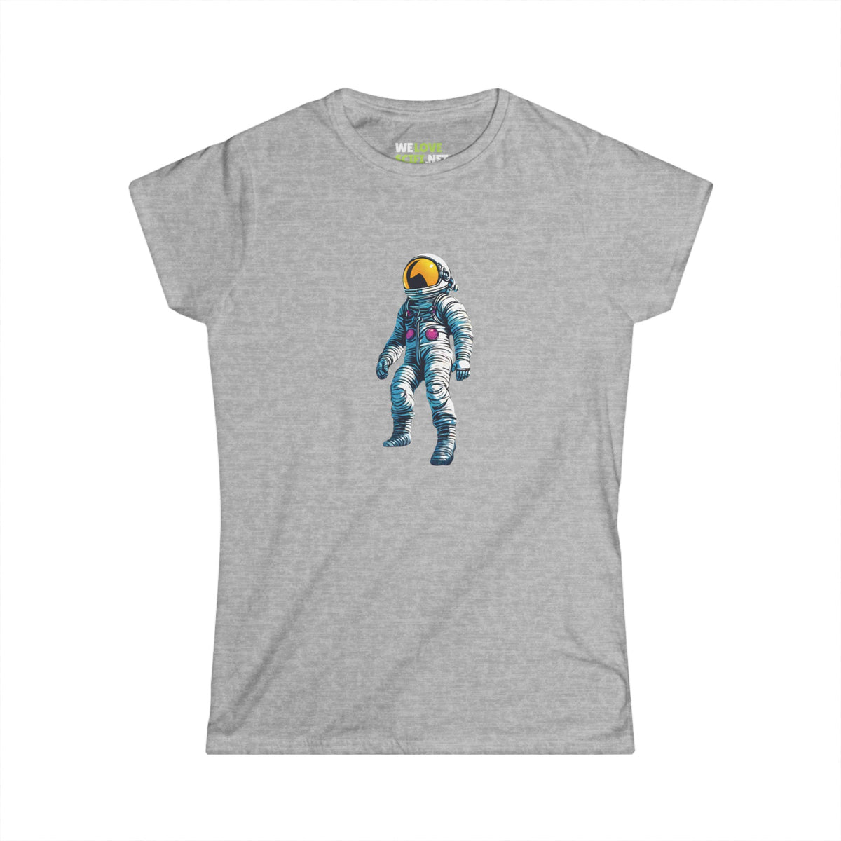 Just Jump SpaceArt Astronaut Woman's Tee-welovescifi.net