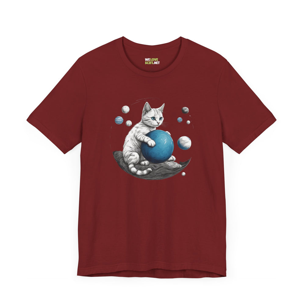 Space Player Cat Sci-Fi T-Shirt | Unique Sci-Fi Tees