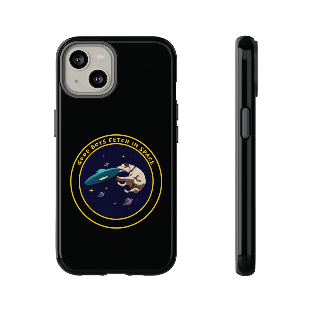 Good Boys Fetch in Space: Funny Dog Sci-Fi iPhone Cases