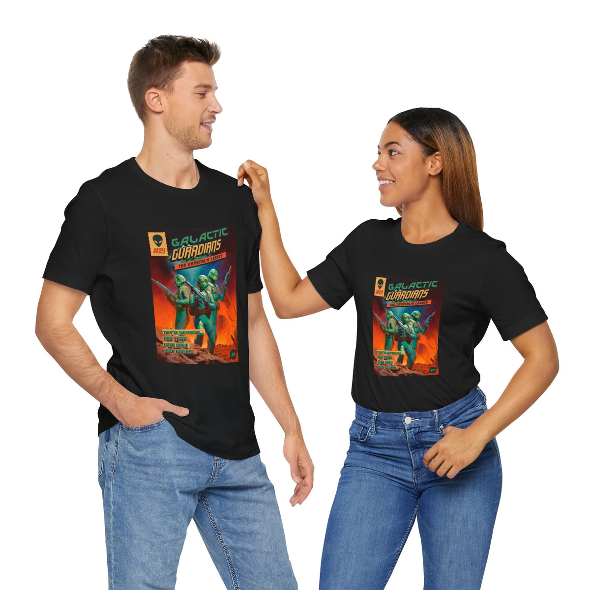 Galactic Guardians Retro Sci-Fi T-Shirt-welovescifi.net