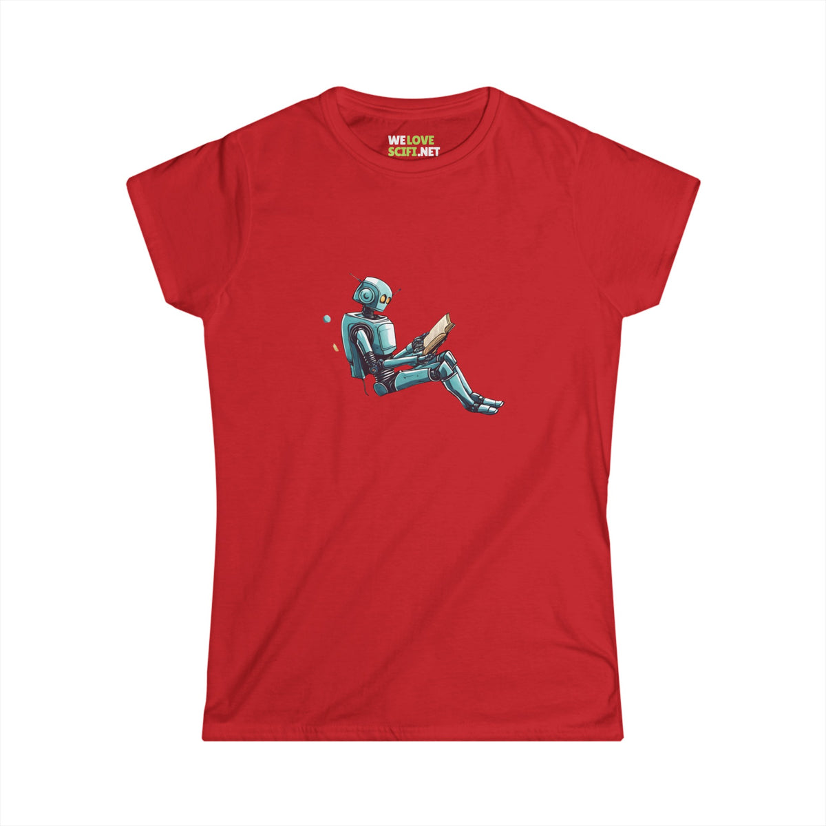 Space Art Sci-Fi Woman's Tee Read Like a Robot WeLoveSciFi