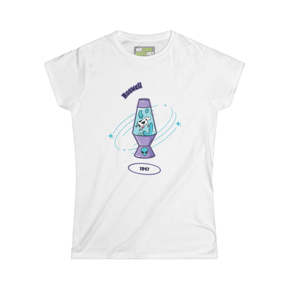 Rosswell cow tee-Rosswell Cow Funny UFO Woman's Tee