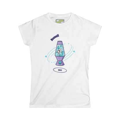 Rosswell cow tee-Rosswell Cow Funny UFO Woman's Tee