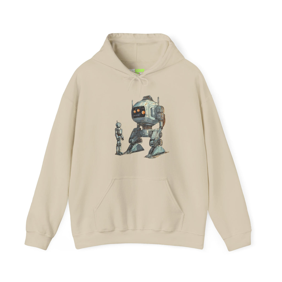 Let's Be Friends Robot Space Hoodie - Sci-Fi Art WeLoveSciFi