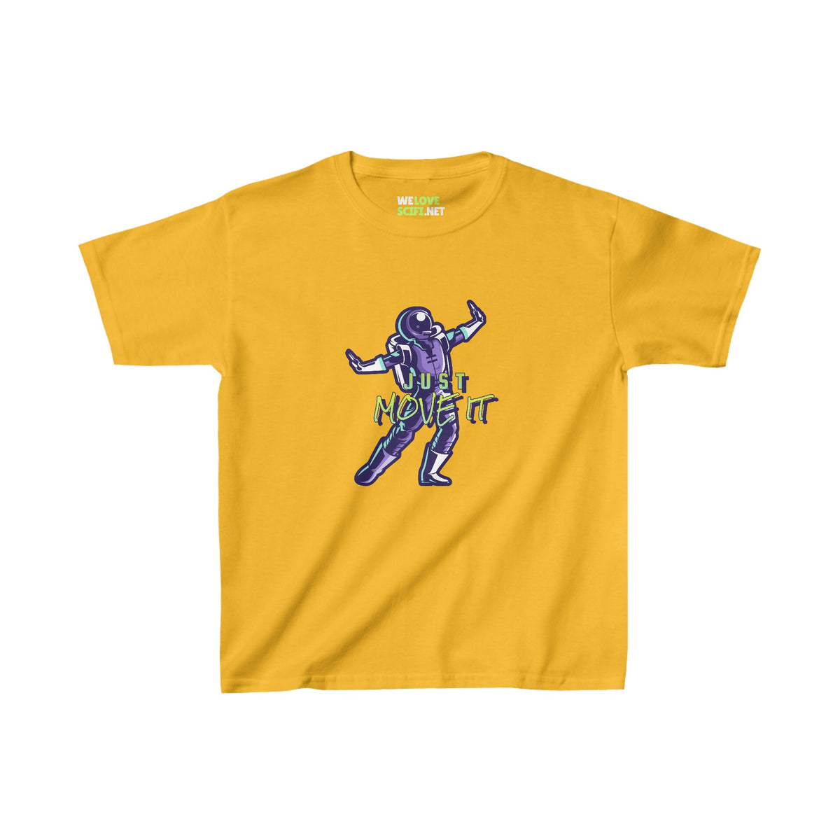 Just Move It Kids Astronaut Tee Heavy Cotton We Love Sci-Fi