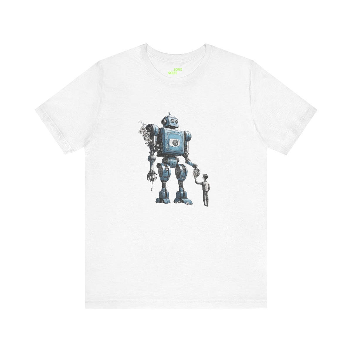 Bringing You Flower Robot SpaceArt SciFi T-Shirt-welovescifi