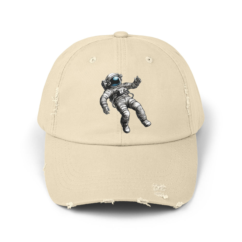 Don't Hold Me Back Space Art Unisex Astronaut Distrassed Cap