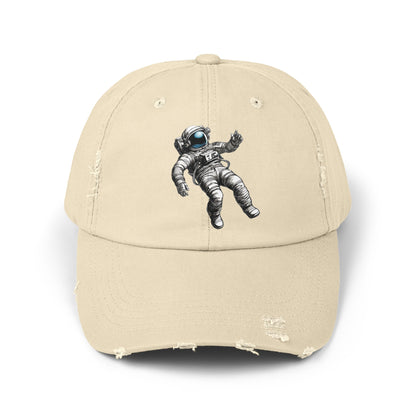 Don't Hold Me Back Space Art Unisex Astronaut Distrassed Cap