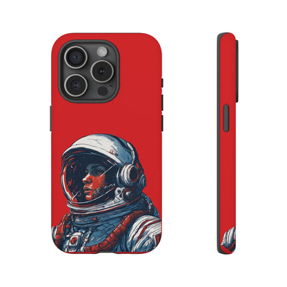 Astronaut In Red SpaceArt Sci-Fi Tough iPhone Mobile Cases