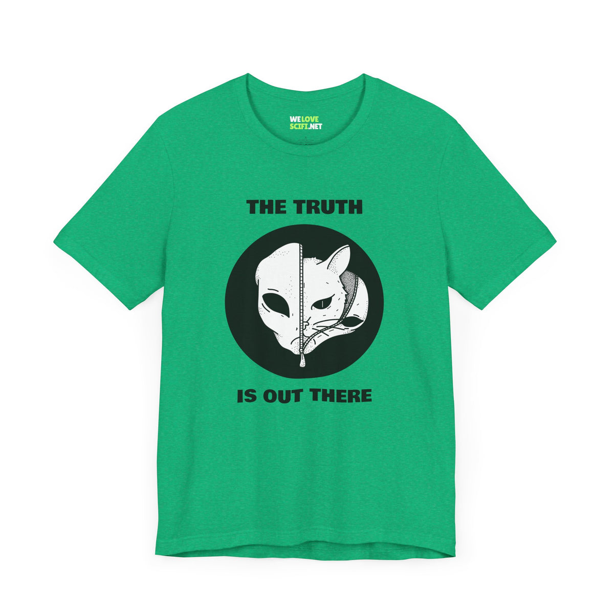 UFO t-shirt-The Truth is Out There Cat UFO Sci-Fi T-Shirt