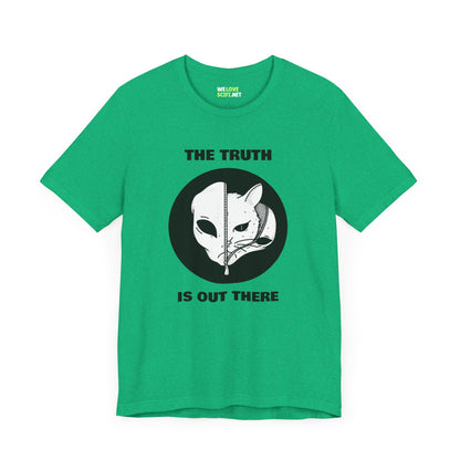 UFO t-shirt-The Truth is Out There Cat UFO Sci-Fi T-Shirt