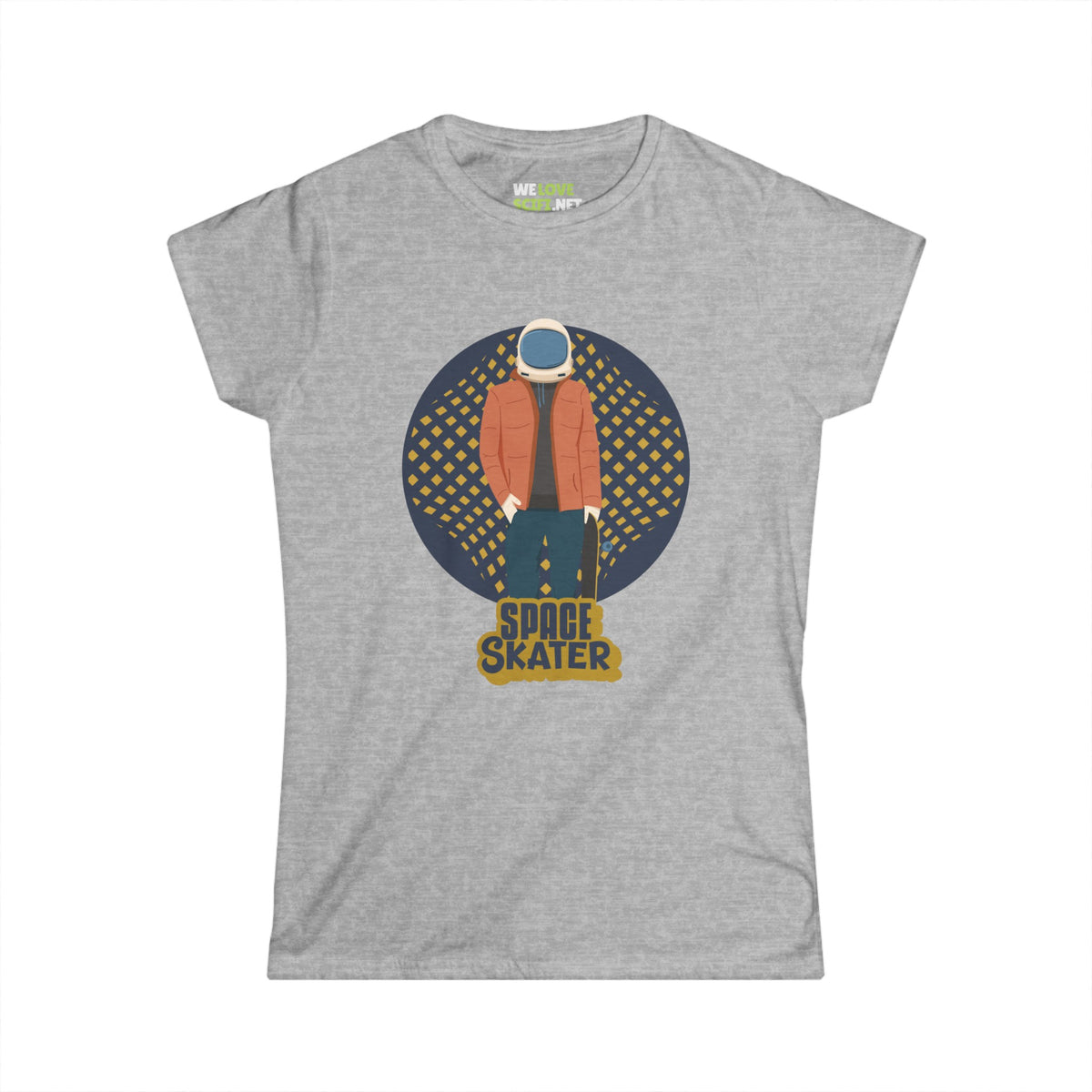 Space Skater Astronaut Woman's Tee - Sci-Fi Apparel