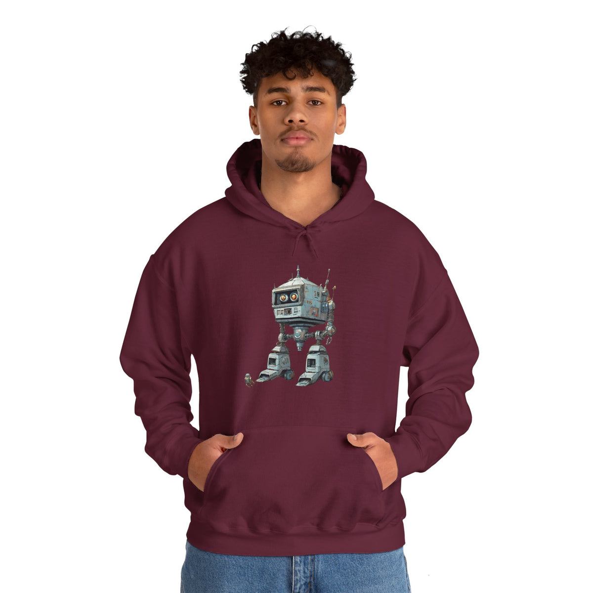 Get Out Of My Way Little Robot Spaceart Sci-Fi Hoodie