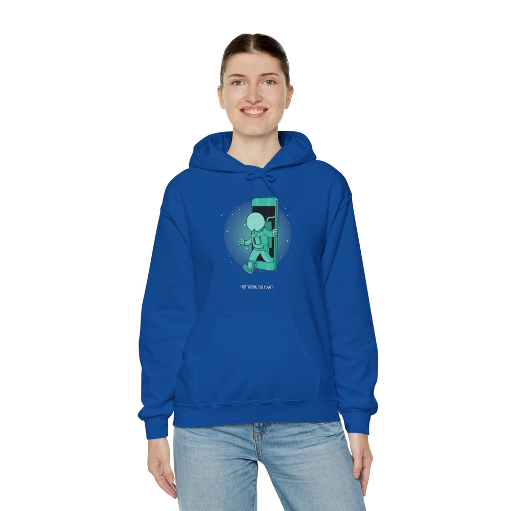 Just Visiting This Planet | Funny Sci-Fi Hoodie WeLoveSciFi