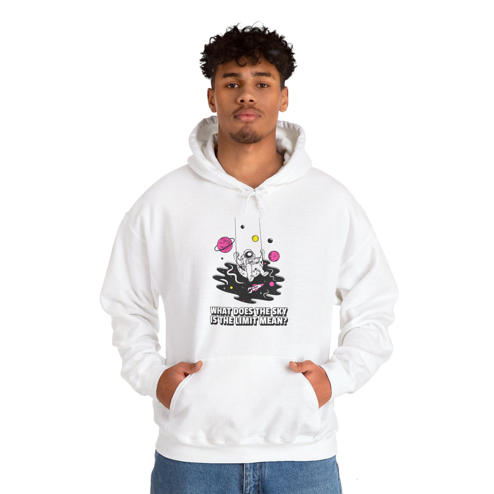 funny astronaut hoodie-Sky is the Limit Funny Astronaut