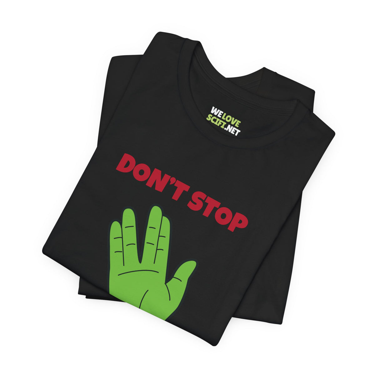 Don’t Stop Believing Funny Spock Christmas Unisex Tee-welovescifi.net