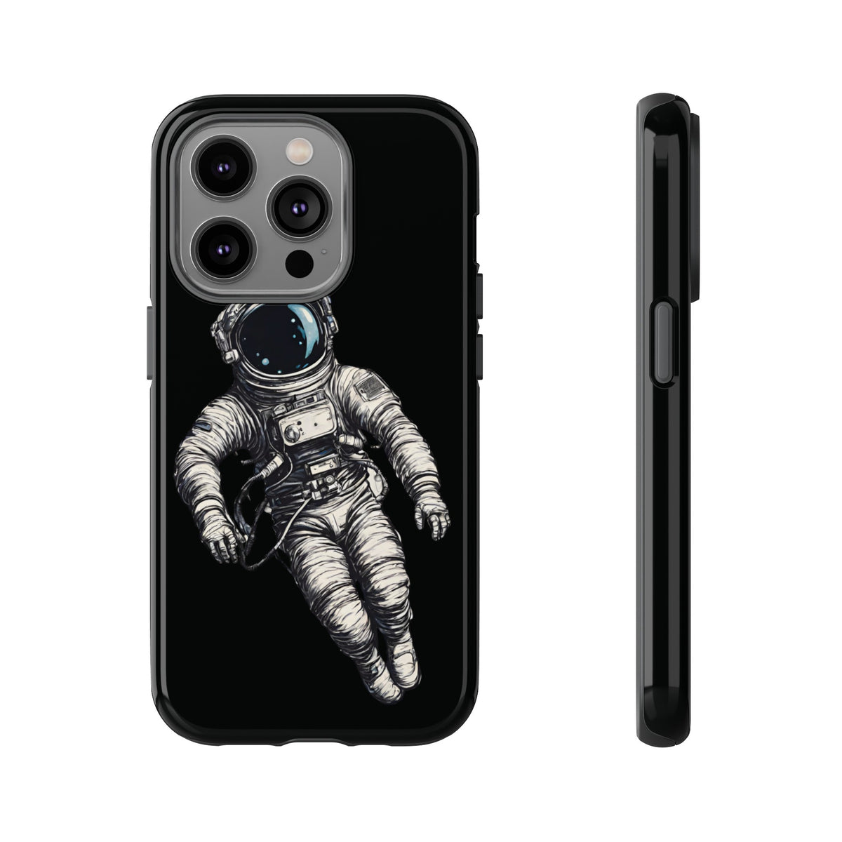 Floating Astronaut SpaceArt Sci-Fi Tough iPhone Mobile Cases