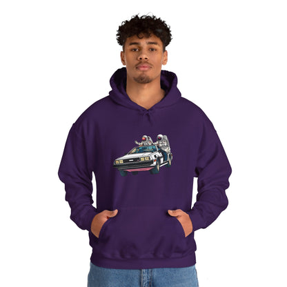 Delorean Party Astronaut Sci-Fi Hoodie-welovescifi.net