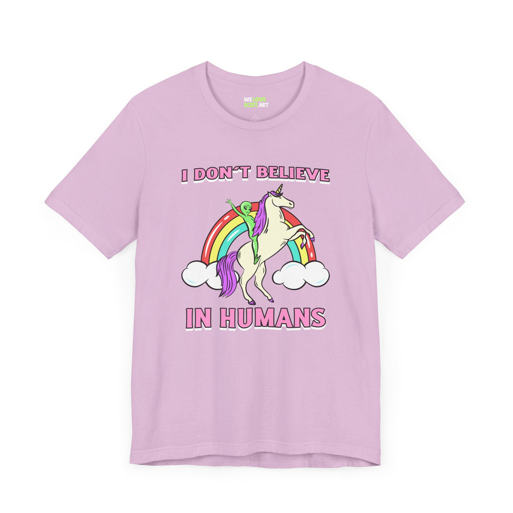 Humans Unicorn UFO Sci-Fi T-Shirt - Sci-Fi T-Shirt