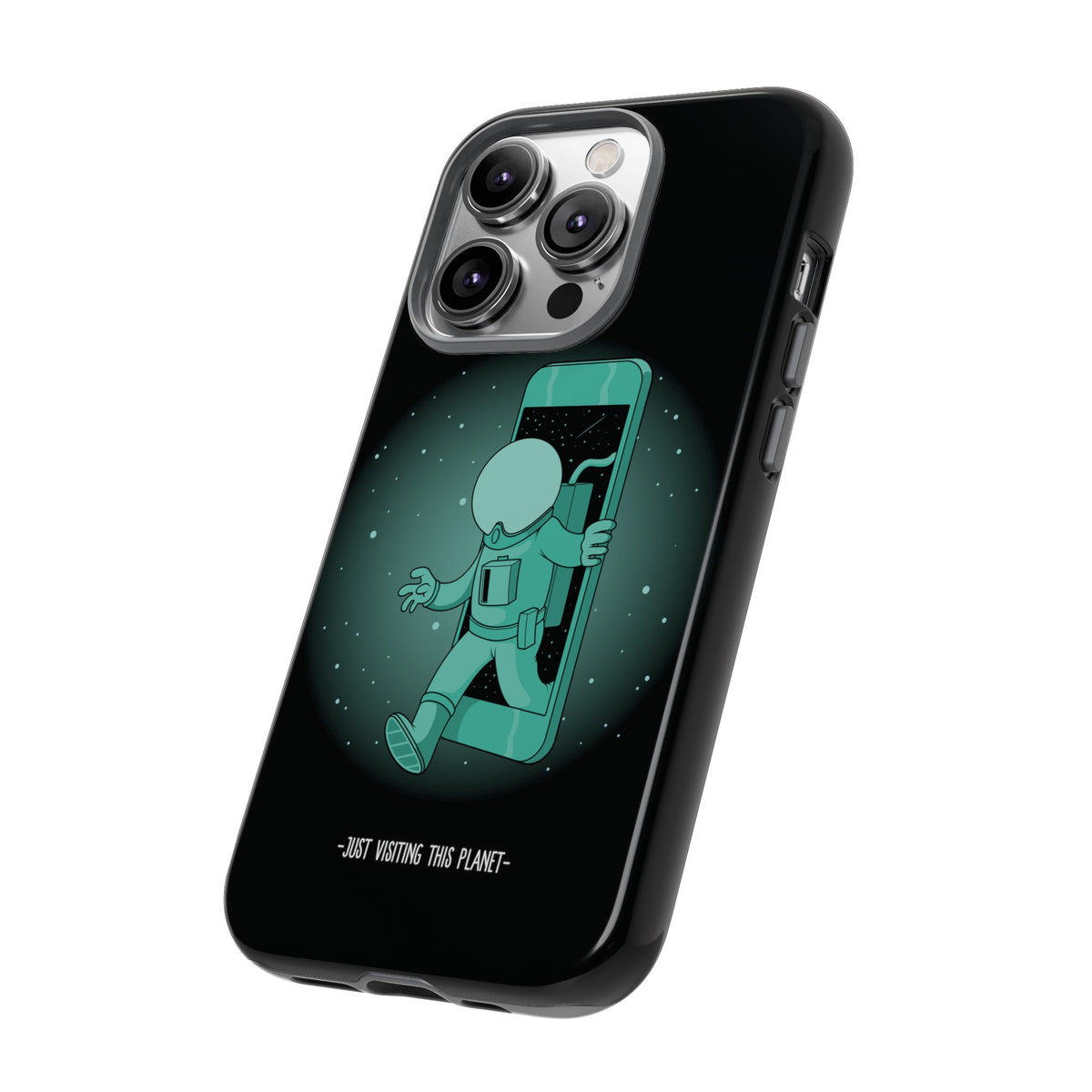 Funny Astronaut iPhone Cases Just Visiting This Planet SciFi