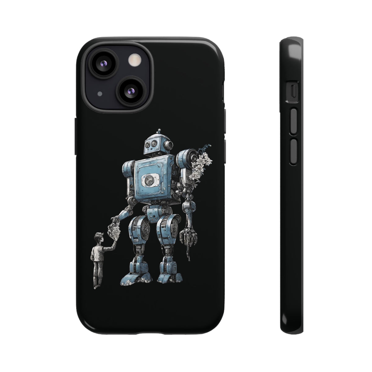 Flowers Robot SpaceArt Sci-Fi Tough iPhone Mobile Cases