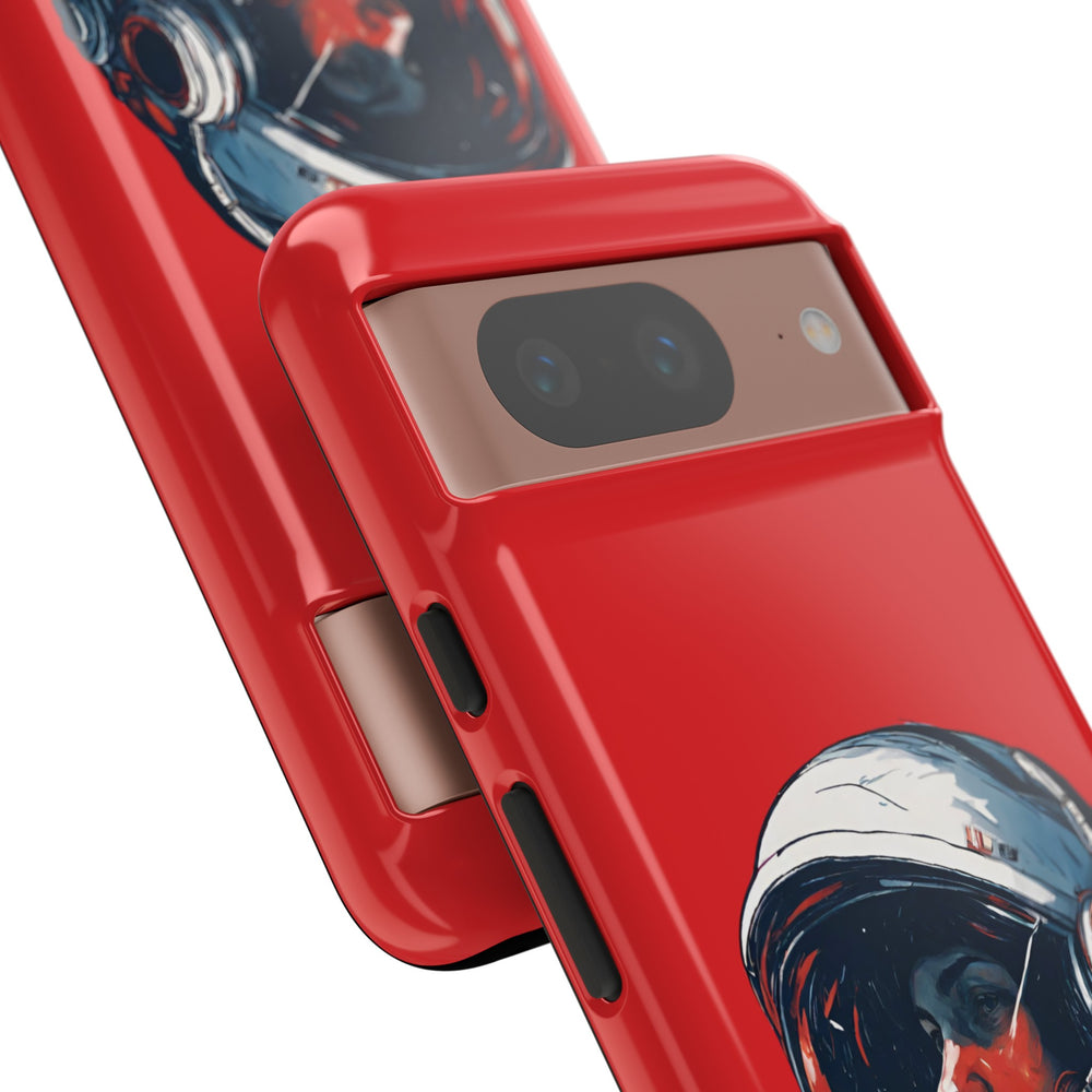 Astronaut In Red SpaceArt Tough Google Pixel Mobile Cases