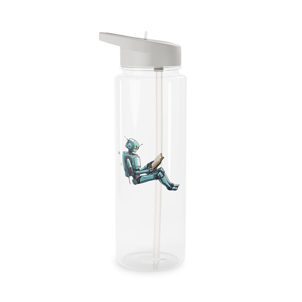 Art Water Bottle Read Like a Robot Astronaut Tritan Bottle