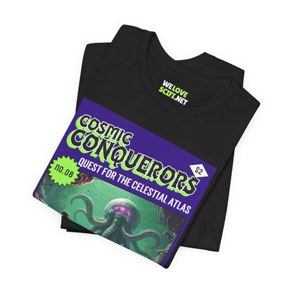 Cosmic Conquerors Retro Sci-Fi T-Shirt-welovescifi.net