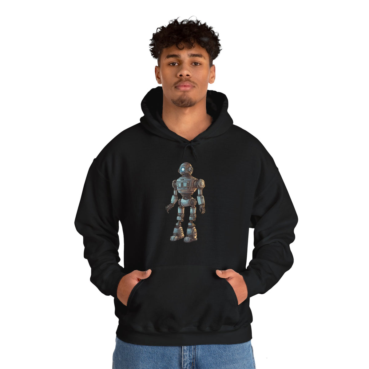 sci-fi hoodie-Hey Human Robot Spaceart Sci-Fi Hoodie