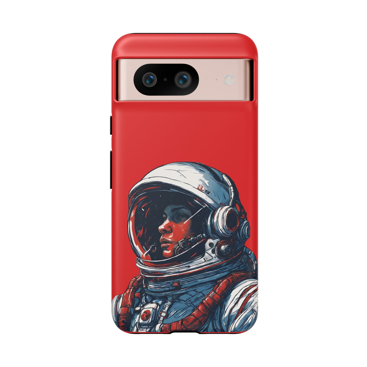 Astronaut In Red SpaceArt Tough Google Pixel Mobile Cases