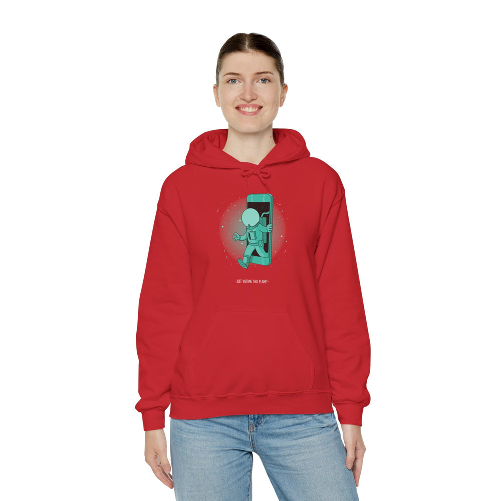 Just Visiting This Planet | Funny Sci-Fi Hoodie WeLoveSciFi